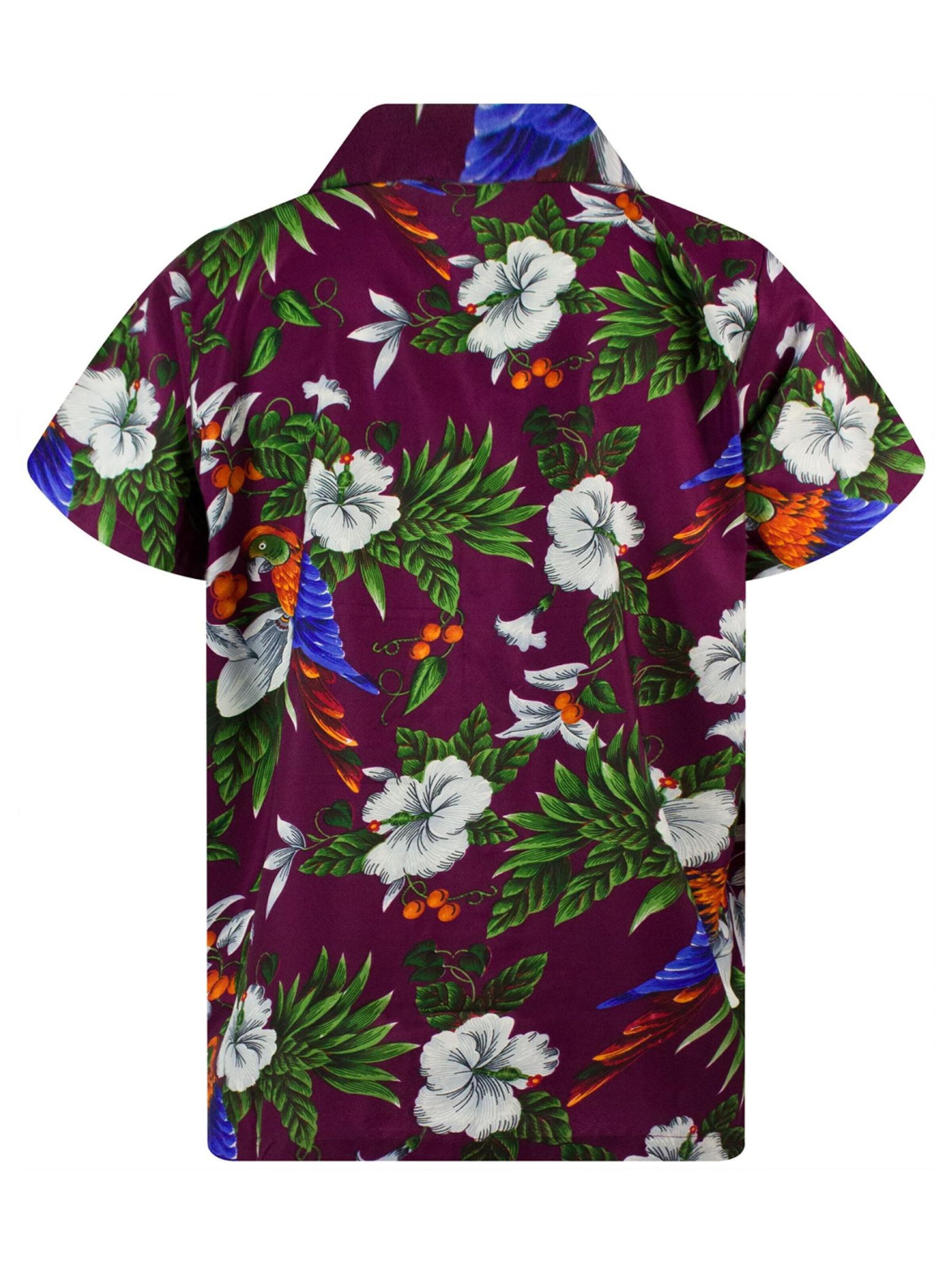 King Kameha Shirt 'Cherryparrot' in Rood