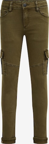 WE Fashion Skinny Pants in Green: front