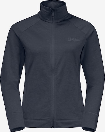 JACK WOLFSKIN Functionele fleece jas in Blauw: voorkant