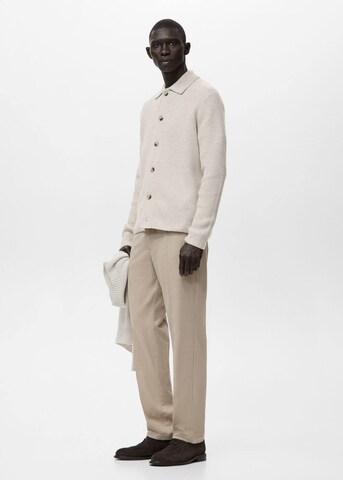 MANGO MAN Strickjacke 'Dina' in Grau