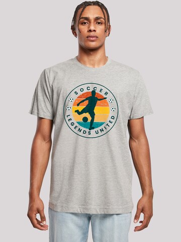 F4NT4STIC T-Shirt 'Soccer Legends United' in Grau: Vorderseite