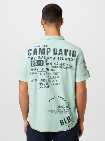 CAMP DAVID Regular fit Button Up Shirt in Green