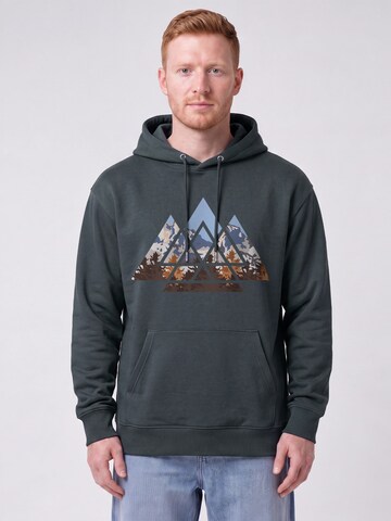 Watapparel Sweatshirt ' Geometric Landscape ' in Grijs: voorkant