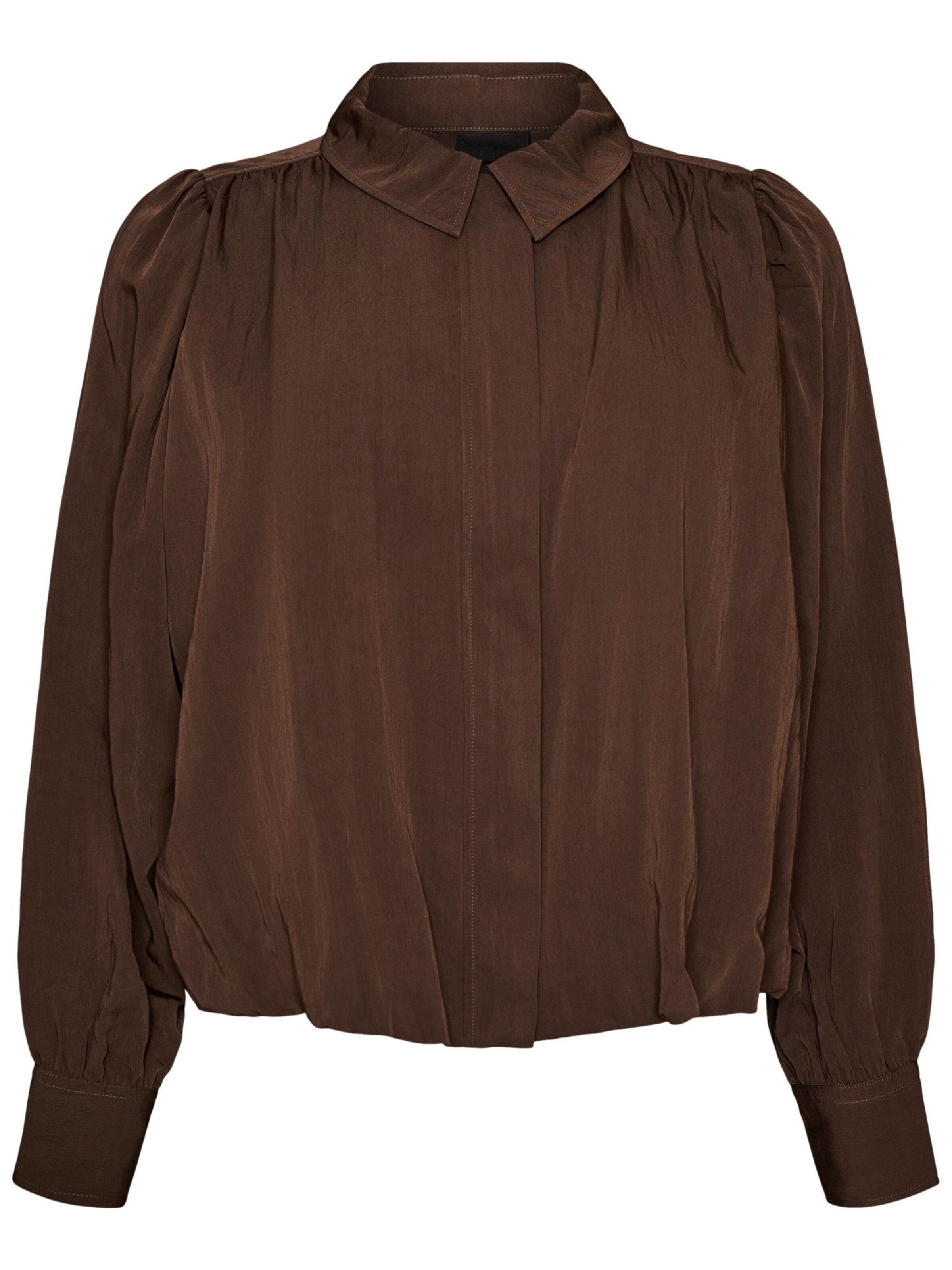 Zizzi Bluse 'Cilde' in Braun: Vorderseite
