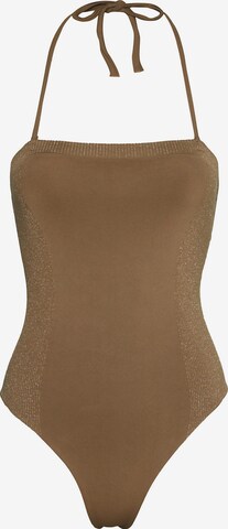 Calvin Klein Swimwear Swimsuit in Beige: front