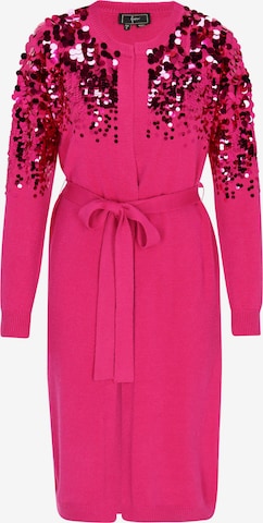 faina Gebreid vest in Roze: voorkant