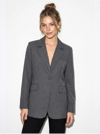 Bianco Lucci Blazer en 36 en gris foncé, Vue avec produit