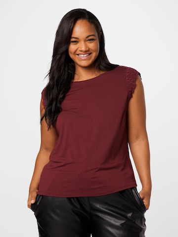 ABOUT YOU Curvy Shirt 'Zola' in Brown: front