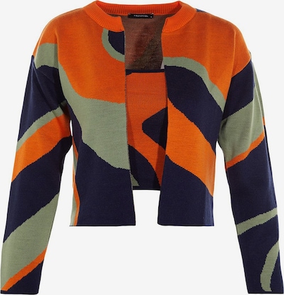 Trendyol Cardigan i XS i navy / æble / orange, Produktvisning