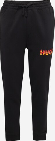 HUGO Tapered Pants 'Drada' in Black: front