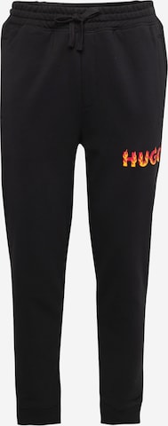 HUGO Red Tapered Pants 'Drada' in Black: front