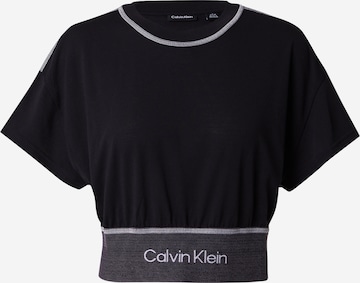 T-shirt fonctionnel Calvin Klein Sport en noir : devant