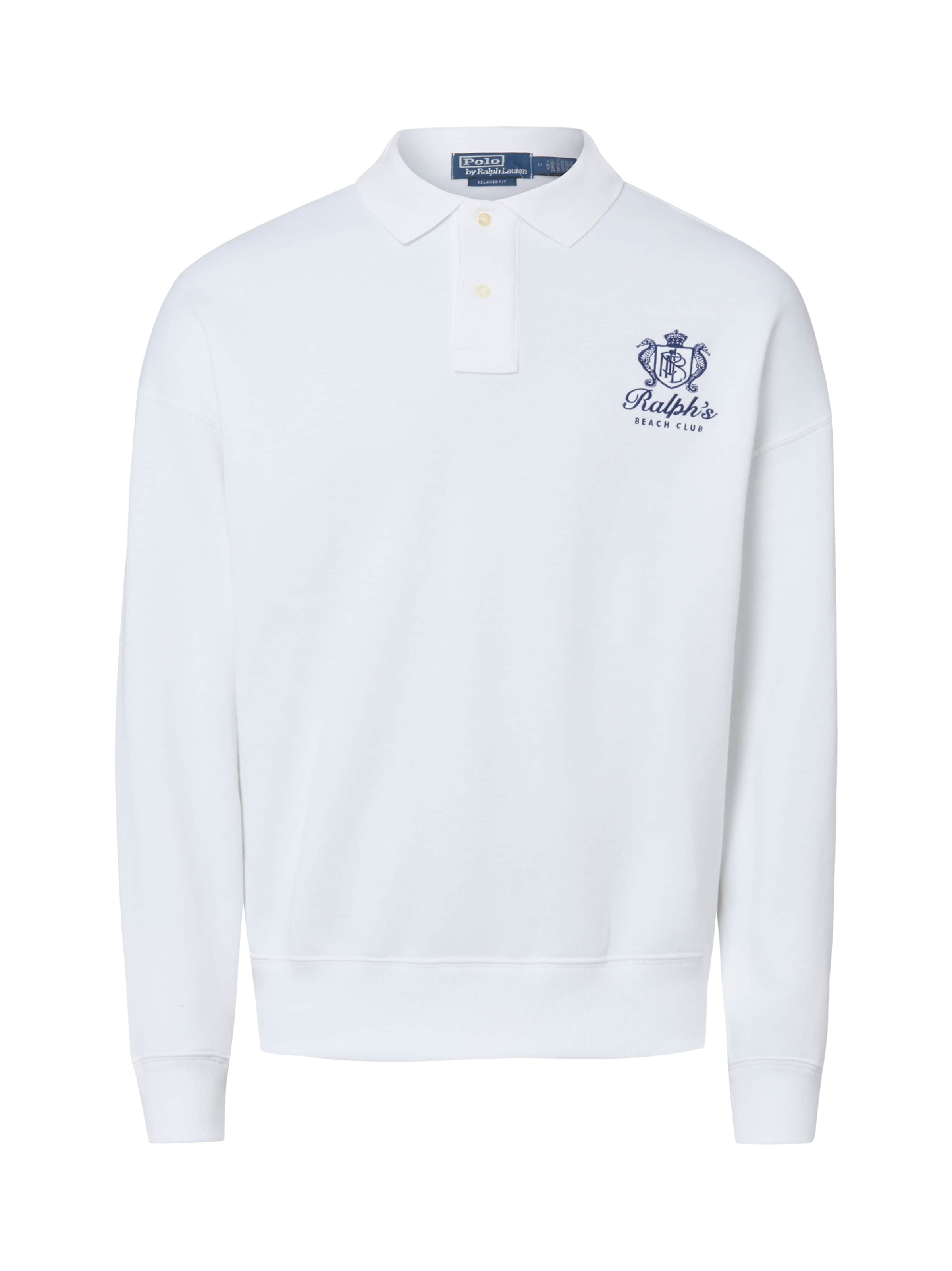 Sweat-shirt Polo Ralph Lauren en blanc : devant