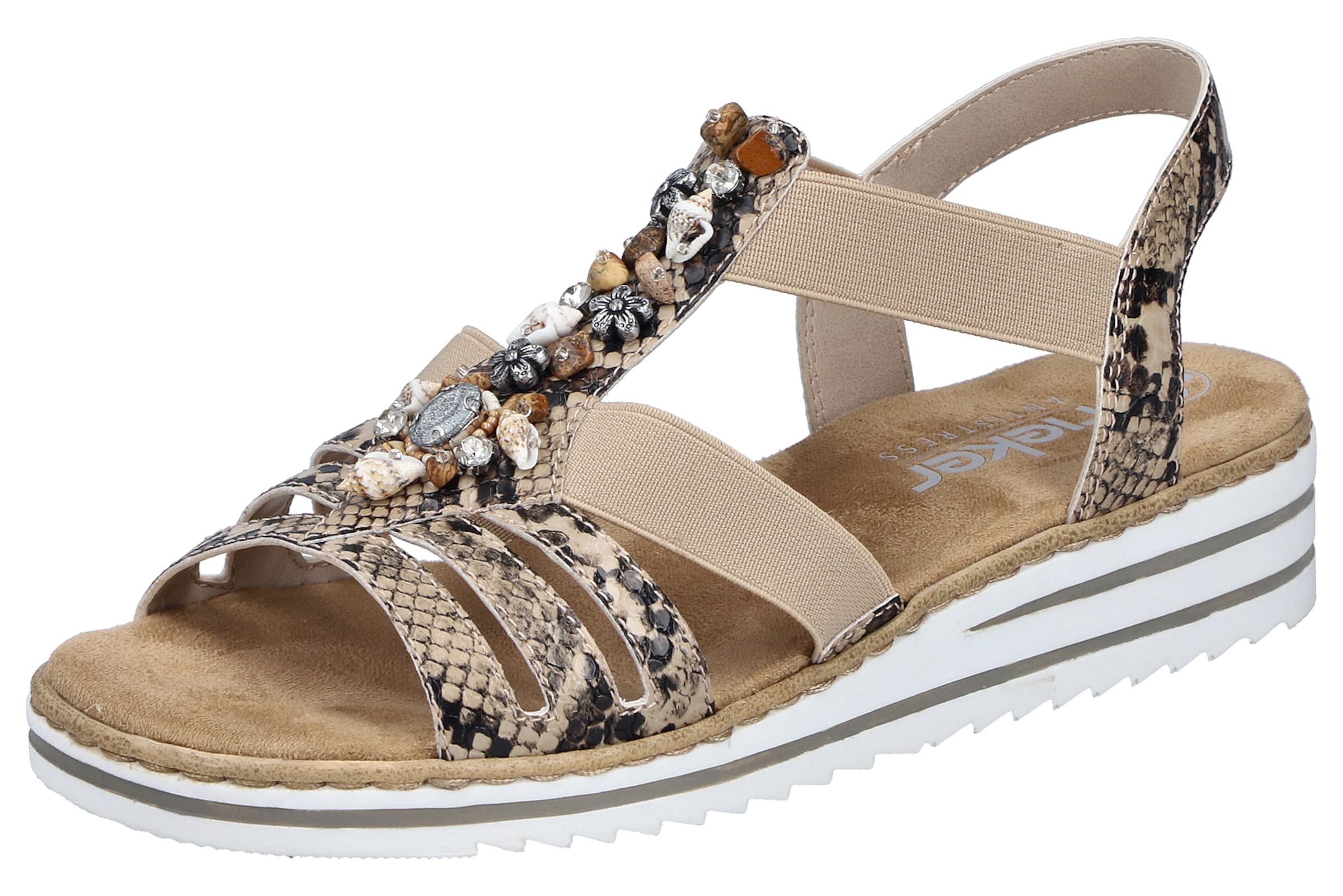 Sandales Rieker en beige : devant