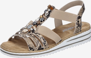 Sandales Rieker en beige : devant
