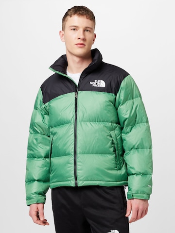 THE NORTH FACE Klasický střih Zimní bunda 'M 1996 Retro Nuptse' – zelená: přední strana