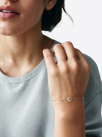 Sofia Milani Bracelet 'Hexagon' in Silver: front