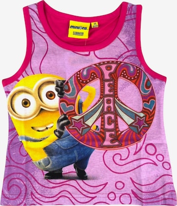 Minions Shirt 'Minions Tanktop' in Pink: front