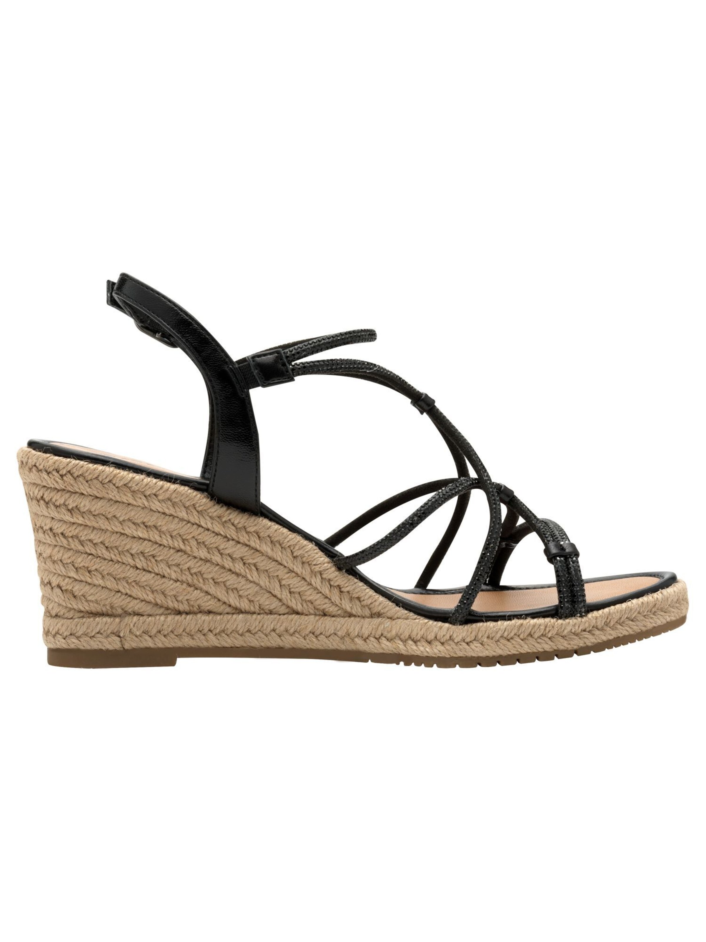 Sandales à lanières Tamaris en noir