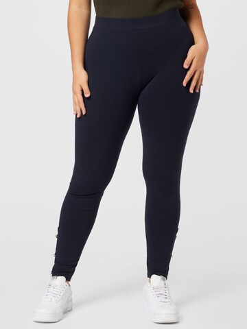 ONLY Carmakoma Skinny Leggings 'GRIDA' - kék: elől