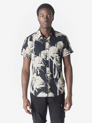 KOROSHI Slim fit Skjorta i svart: framsida