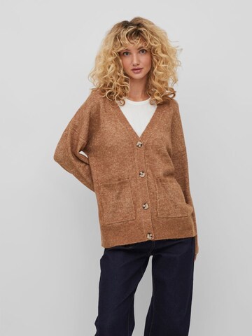 VILA Knit cardigan 'CILIA' in Brown: front