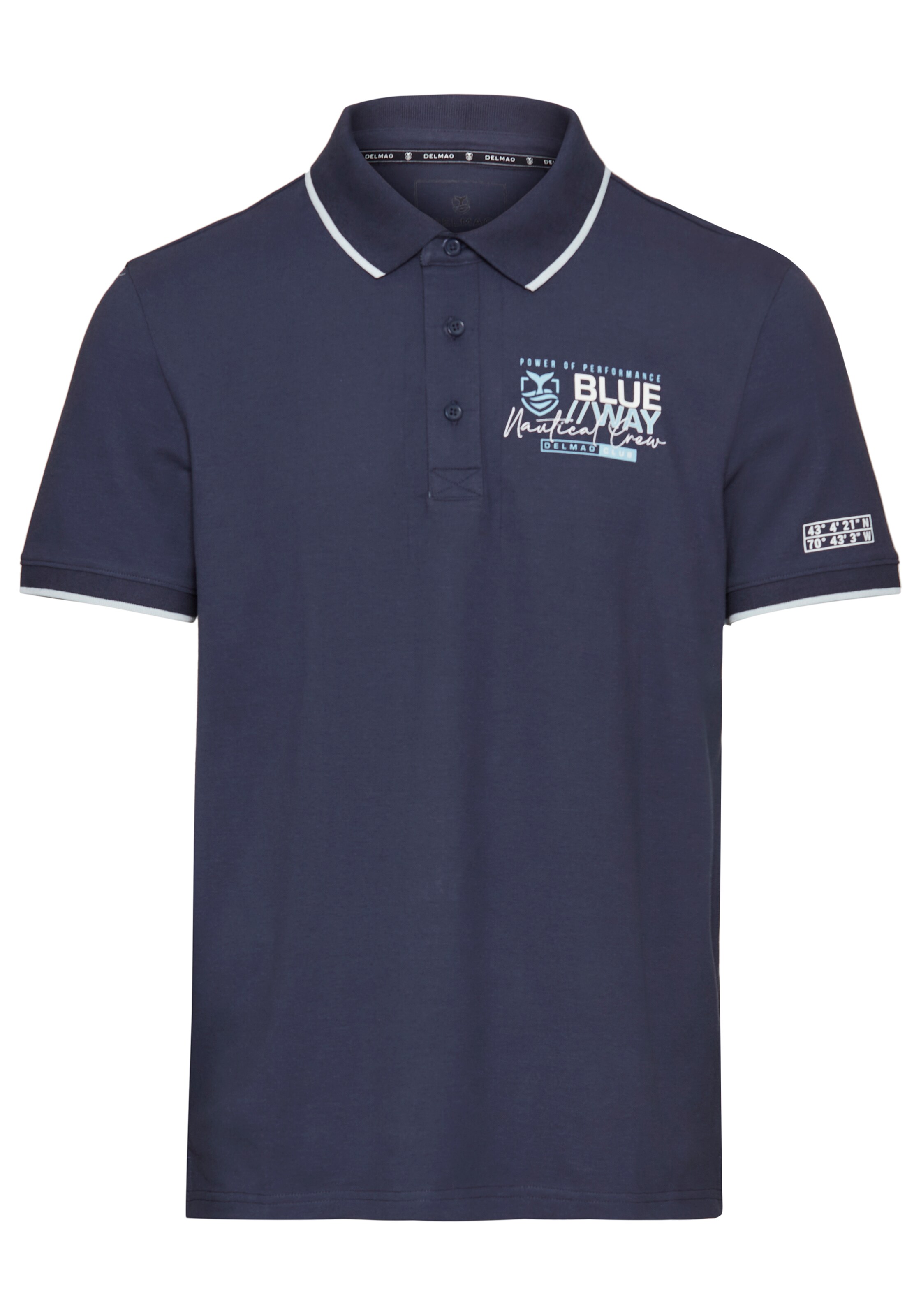 DELMAO Shirt in Blue: front