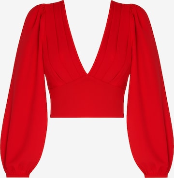 Chemisier Elara en rouge : devant