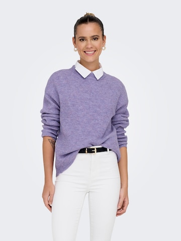 ONLY Пуловер 'Camilla' в лилав: отпред