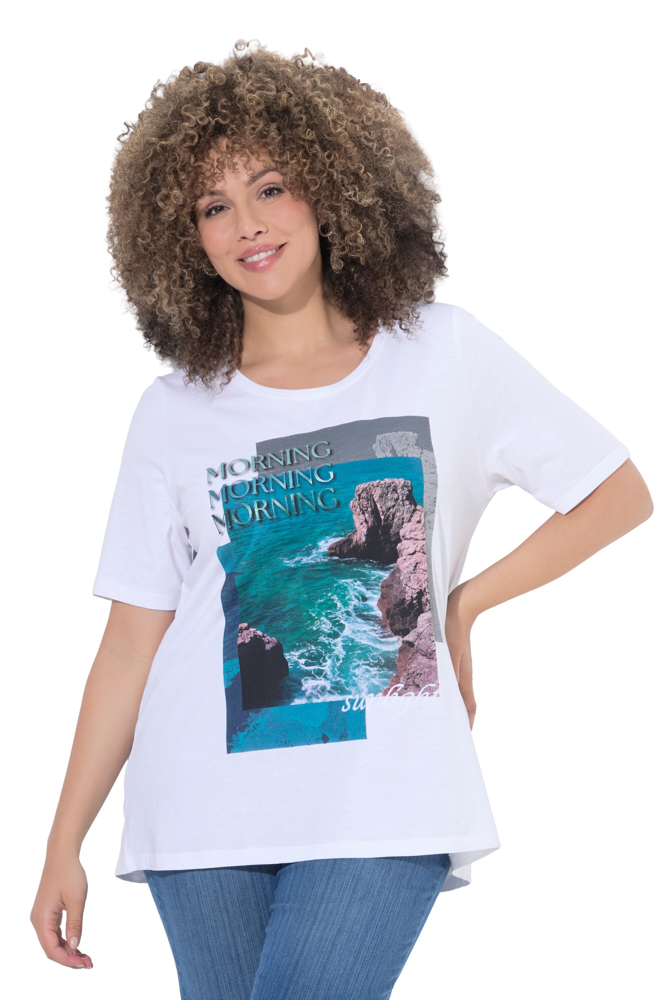 Ulla Popken Shirt in Wit: voorkant