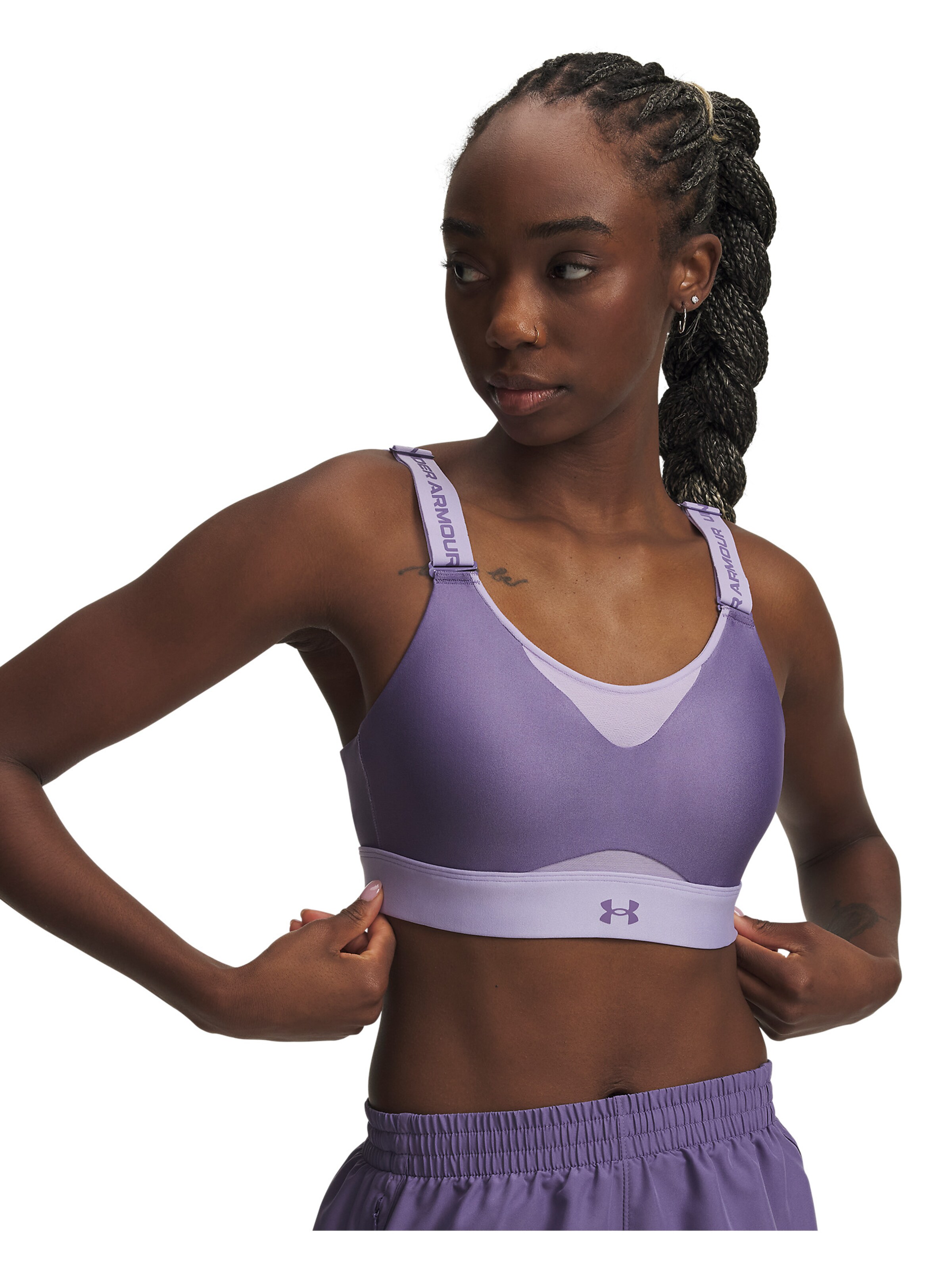 UNDER ARMOUR Bustier Sport bh 'Infinity 2.0' in Lila: voorkant