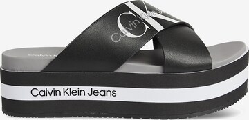 Calvin Klein Jeans Pantolette in Schwarz