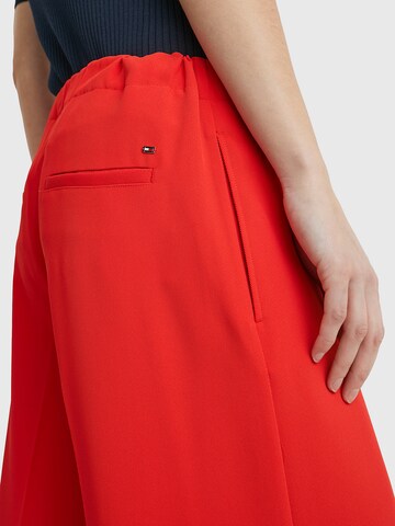 TOMMY HILFIGER Wide leg Pantalon 'Grazer' in Rood