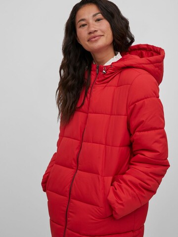 VILA Winter Coat in Red