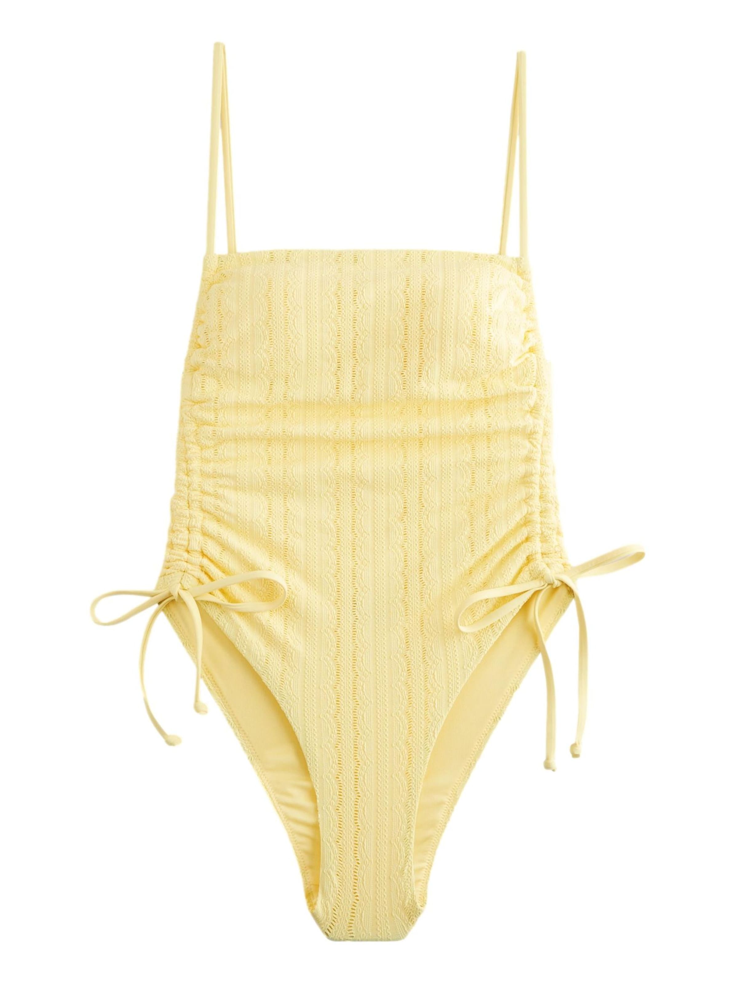 Next Bandeau Badpak in Geel: voorkant