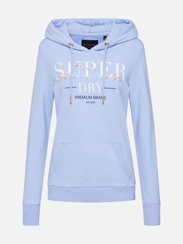 Superdry Sweatshirt 'Serif Floral' in hellblau | ABOUT YOU Superdry hellblauer Sweater Hoodie Größe XXXL: