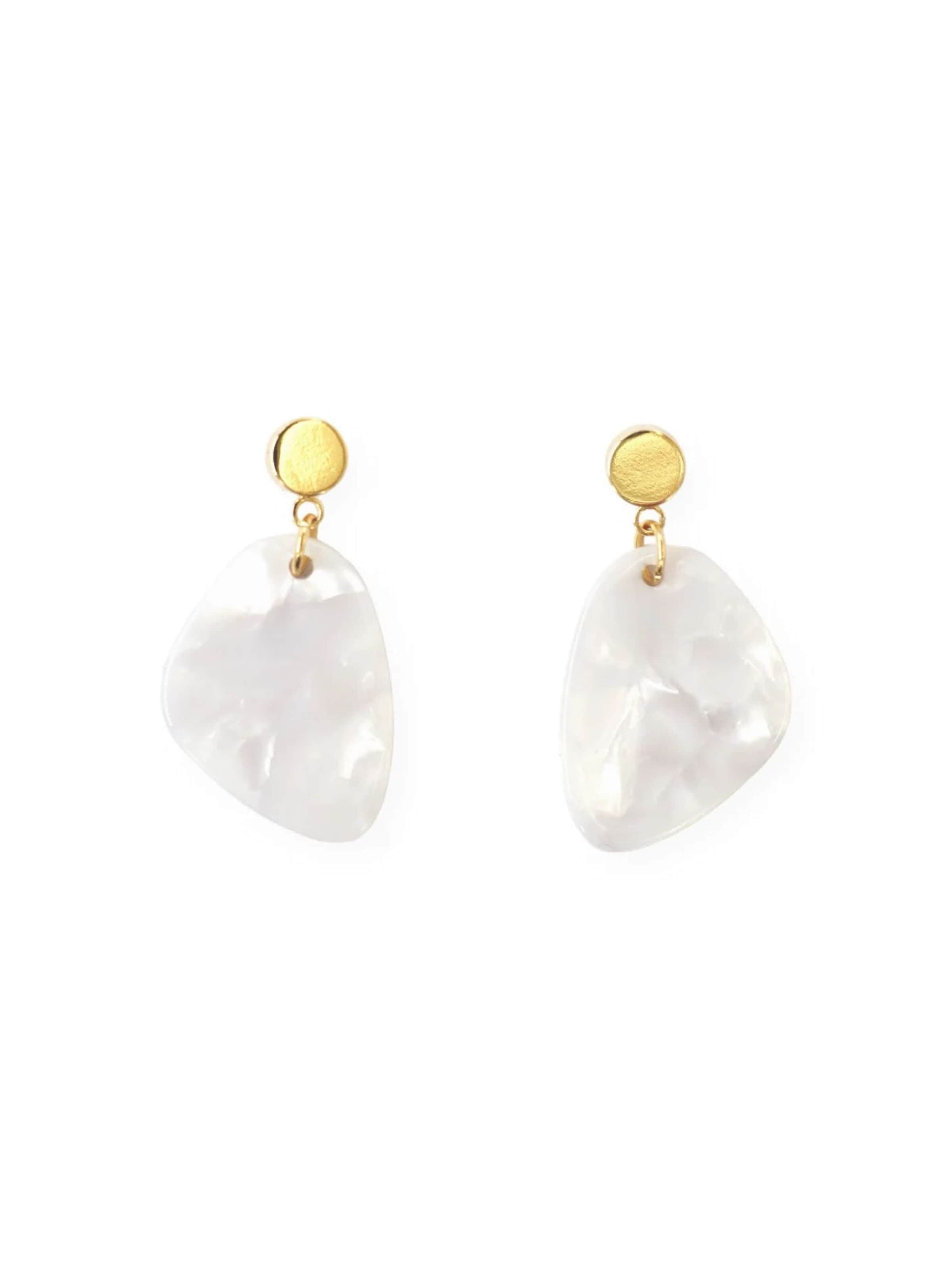 Fräulein Wunder - Brincos 'Acetat Amy' em branco: frente