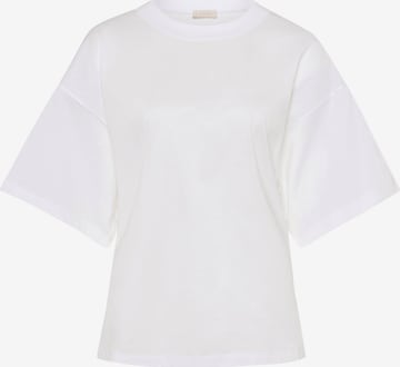 T-shirt Hanro en blanc : devant