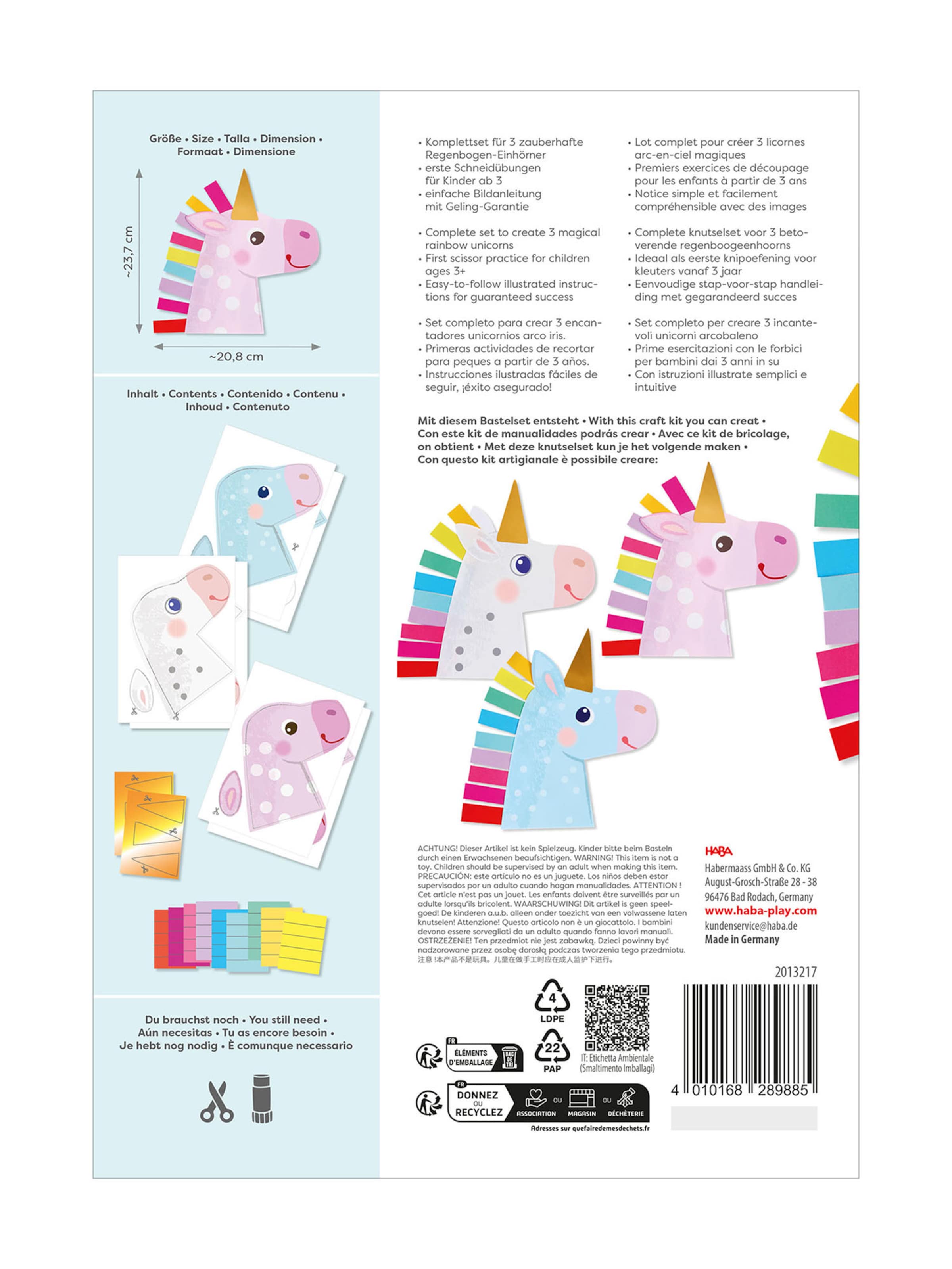 HABA Handwerkartikelen ' Sachenmacher - Einhorn & Fantasie ab 3 ' in Gemengde kleuren