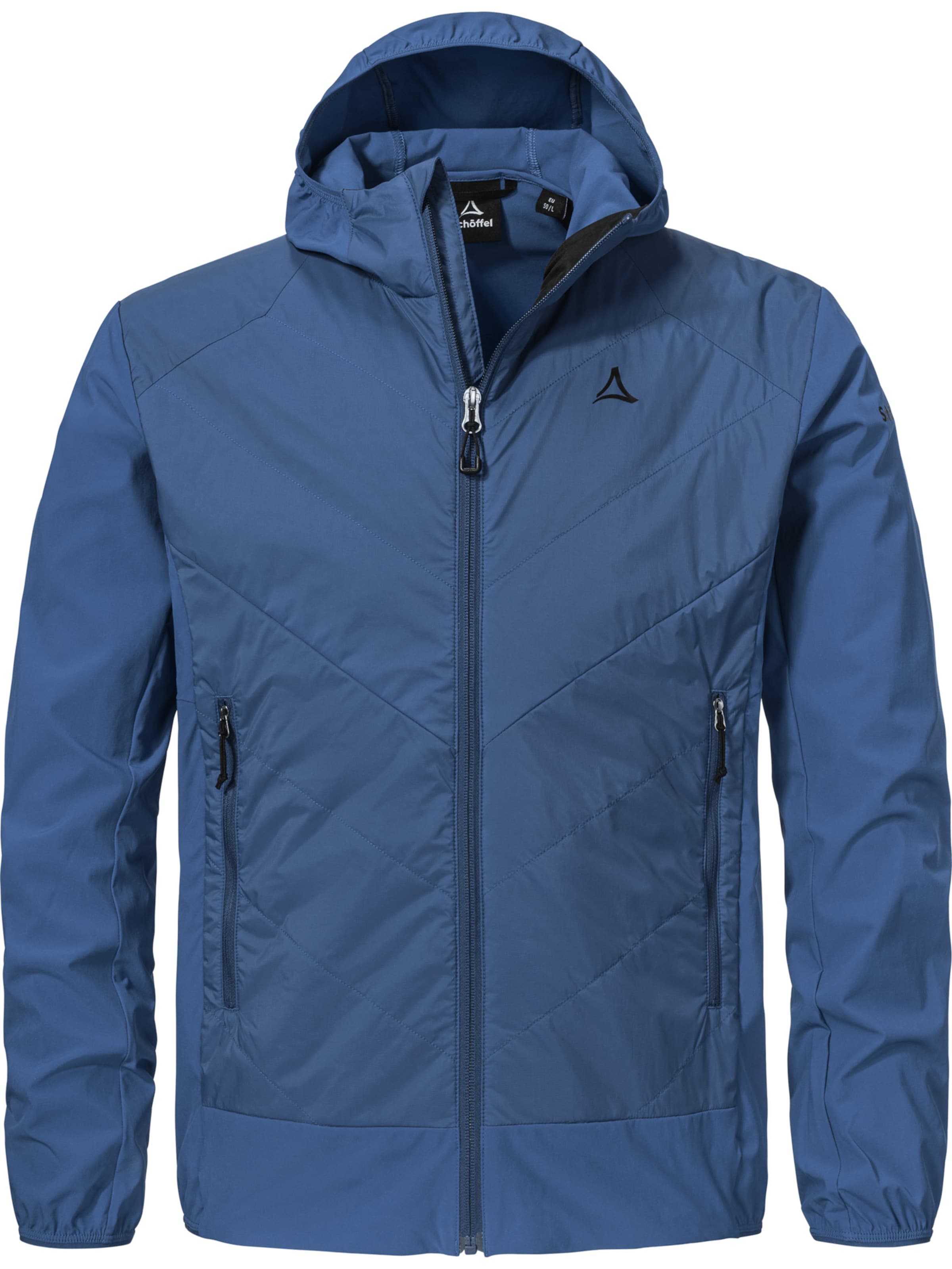 Schöffel Outdoorjas 'Hiking Hybrid Jk' in Blauw: voorkant
