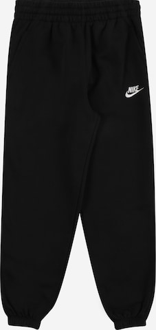 Nike Sportswear Tapered Trousers in Black: front