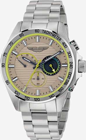 Montre à affichage analogique Aston Martin en argent : devant
