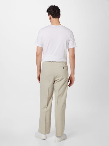 WEEKDAY Loose fit Pleat-Front Pants 'Uno' in Brown