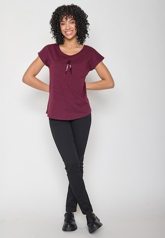 GREENBOMB Shirt 'Bike Romantic' in Purple