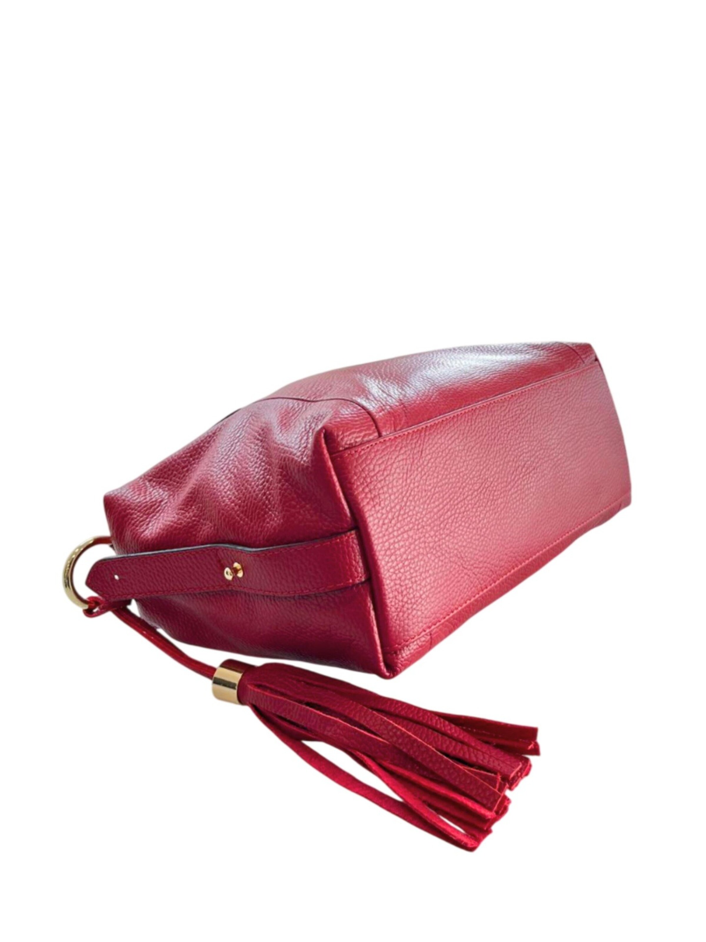 Borsa a mano 'Borsa a Mano Donna Pelle Vacchetta 100% - Modello Lucca Baldinini' di Baldinini Trend in rosso