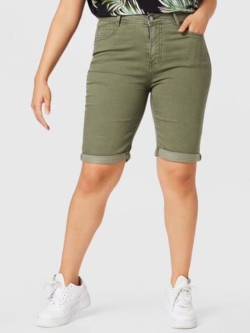 Z-One Slim fit Jeans 'Jenny' in Green: front