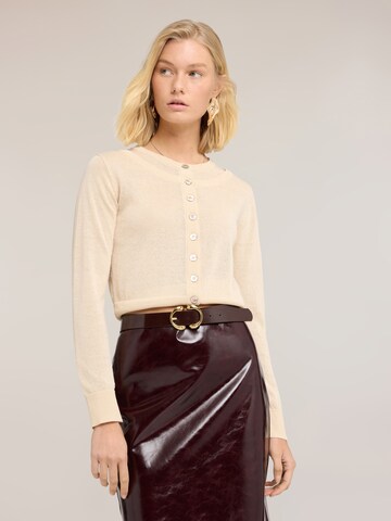 MOTIVI Gebreid vest in Beige