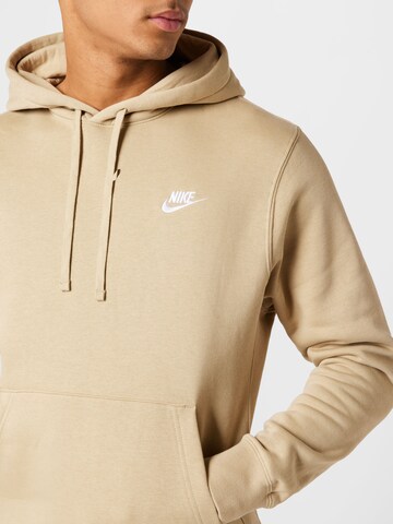 Nike Sportswear Regular fit Sweatshirt 'Club Fleece' in Beige