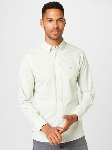 TOMMY HILFIGER Regular fit Button Up Shirt in Green: front