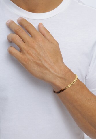 KUZZOI Armband 'Tigers Eye' in Gold: Vorderseite